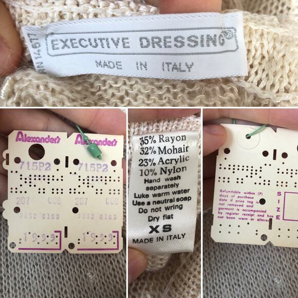 Vintage Cottagecore Sweater, 1970s New Old Stock Victorian Style Sweater Sz XS - Picture 10 of 10